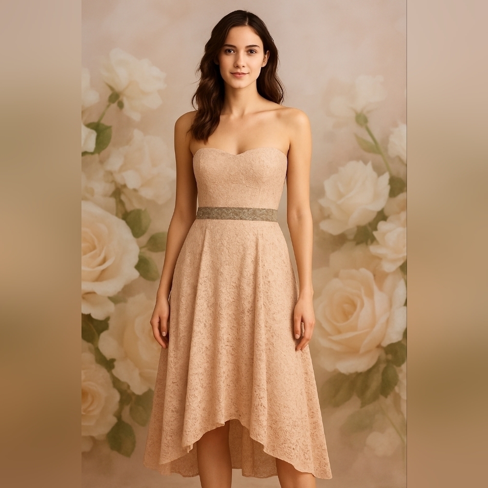 My Michelle Pink Strapless Dress